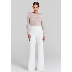 Nadine Merabi Misha White Jumpsuit (No Belt)